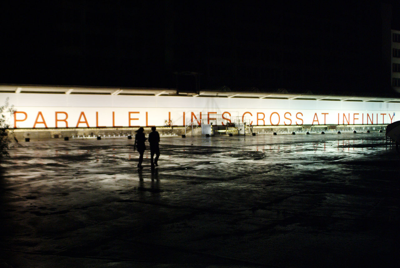 photo: carsten nicolai parallel lines cross at infinity